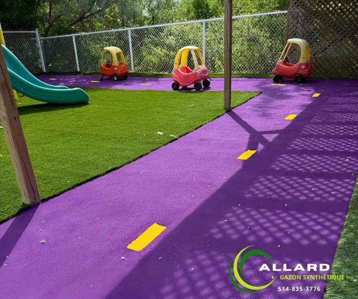 Gazon synthétique pour garderie Montréal